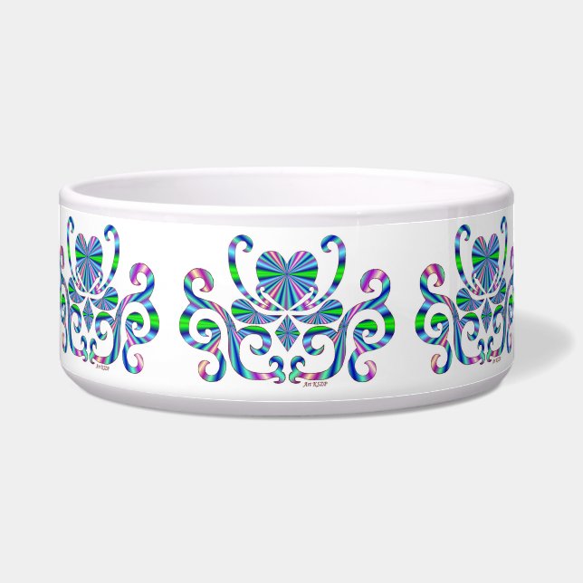 Comedero Corazón arcoiris y Lily (Frente)