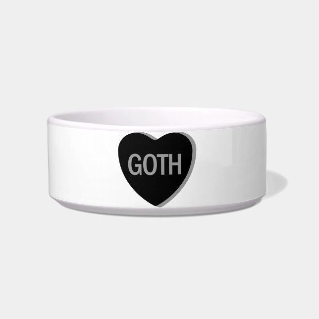 Comedero Corazón de Caramelo - Goth (Frente)
