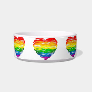 Comedero Corazón de colores de arcoíris de SlipperyJoe gara