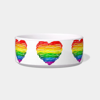 Comedero Corazón de colores de arcoíris de SlipperyJoe gara