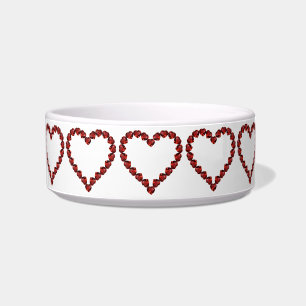Comedero Corazón de Gemstone de Ruby Rojo