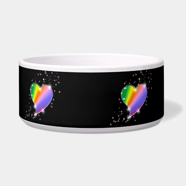 Comedero Corazón y estrellas arcoiris (Izquierda)