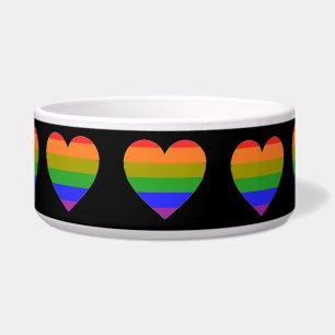 Comedero Corazones arcoiris de Bowl de mascotas