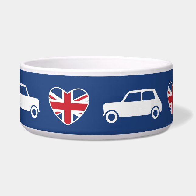 Comedero Corazones mini Cooper británicos - Azul (Frente)