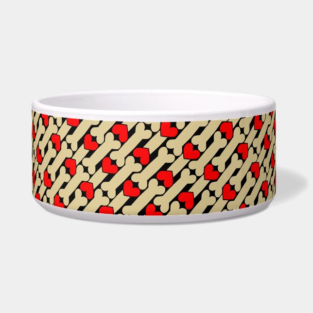 Comedero Corazones óseas de perro (Frente)