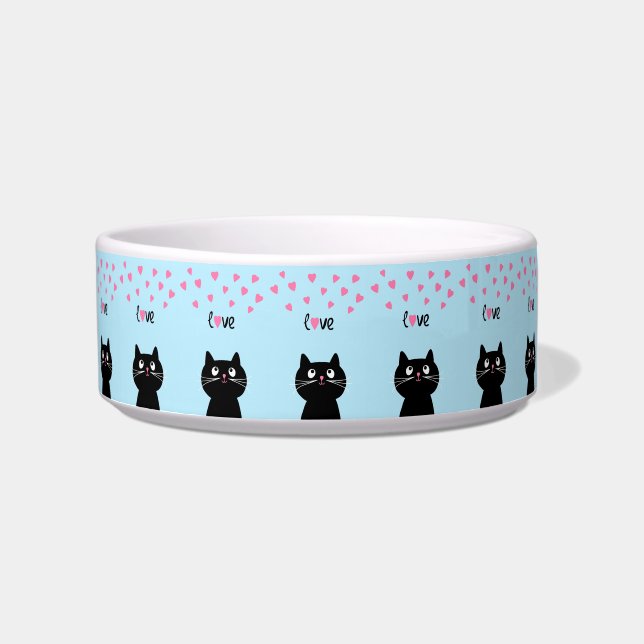 Comedero Corazones y gatos de amor (Frente)