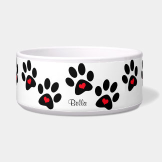 Comedero Corazones y Pawprints