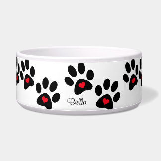 Comedero Corazones y Pawprints