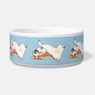 Comedero Corgi de risa al revés