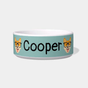 Comedero Corgi divertido y personalizado con estilo hipster