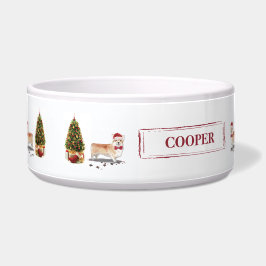 Comedero Corgi Navidades graciosos perro con árbol