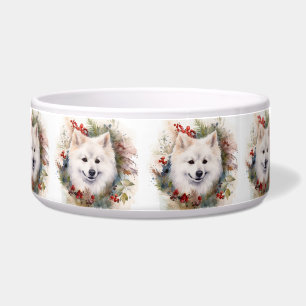 Comedero Corona de Navidad de Perro Esquimal Americano Fest