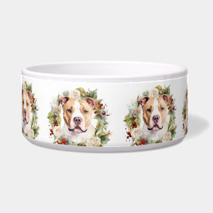 Comedero Corona Navideña Festiva de Staffordshire Americano