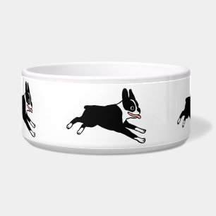 Comedero Corriendo Boston Terriers Tazón de Perros