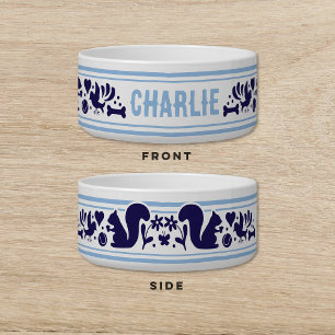 Comedero Cosas favoritas del perro Mascota del perro azul