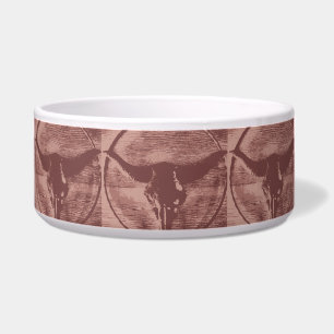 Comedero Country Western Longhorns Bull Skull Cowboy Regalo