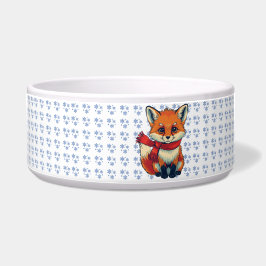 Comedero Cozy Christmas Fox Ceramic Pet Bowl