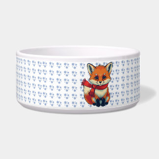 Comedero Cozy Christmas Fox Ceramic Pet Bowl