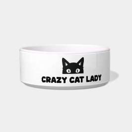 Comedero Crazy Cat Lady Ceramic Pet Bowl