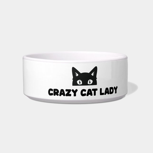 Comedero Crazy Cat Lady Ceramic Pet Bowl (Izquierda)
