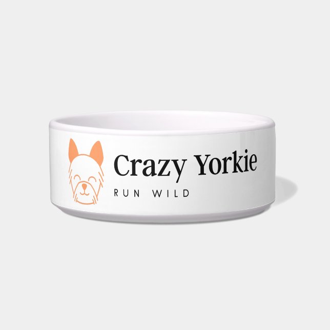 Comedero Crazy Yorkie Bowl (Frente)