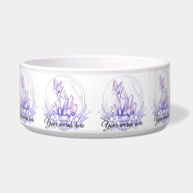 Comedero Crea tu propia bola de cristal púrpura y flores (Derecha)