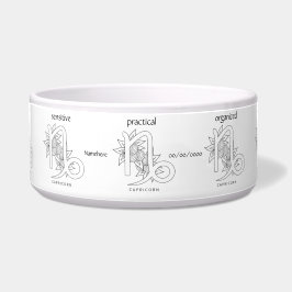 Comedero Crea tu propio Capricornio elegante en blanco y ne