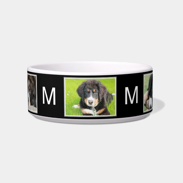 Comedero Crea tu propio collage de fotos de perros monogram (Frente)