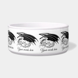 Comedero Crea tu propio dragón negro reclinable