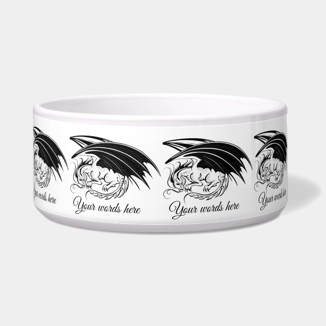 Comedero Crea tu propio dragón negro reclinable (Derecha)