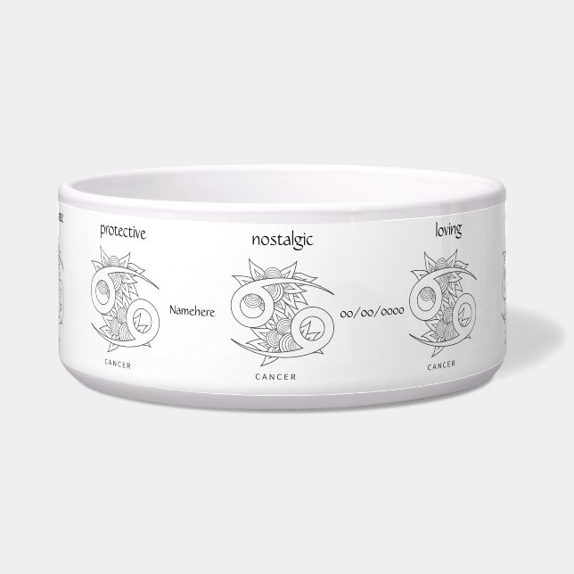 Comedero Crea tu propio elegante cáncer de blanco y negro (Frente)