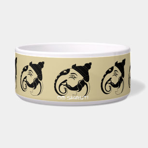 Comedero Crea tu propio perfil de Ganesha negro y dorado
