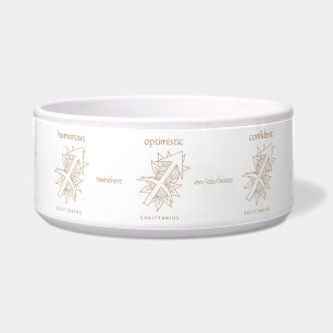 Comedero Crea tu propio Sagittarius Oro y Blanco Elegante