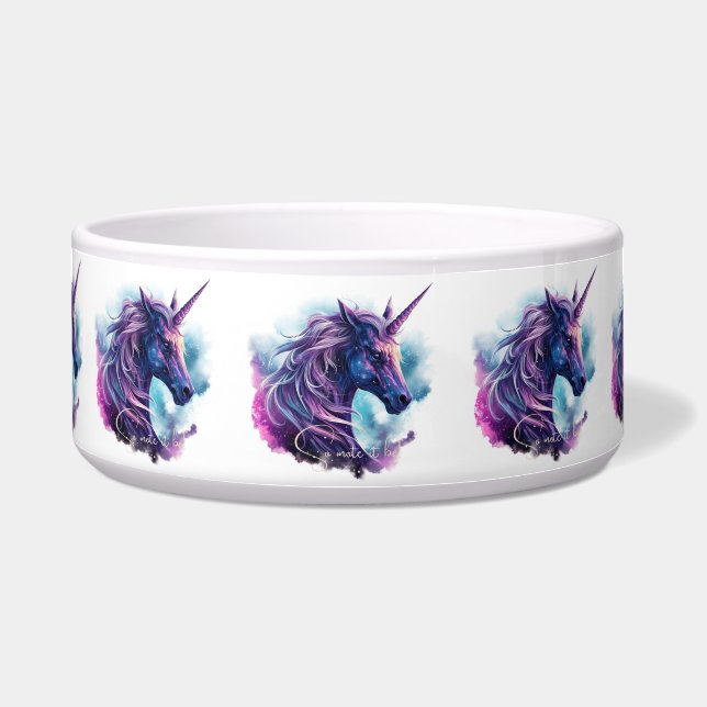 Comedero Crea tu propio unicornio púrpura mítico (Frente)
