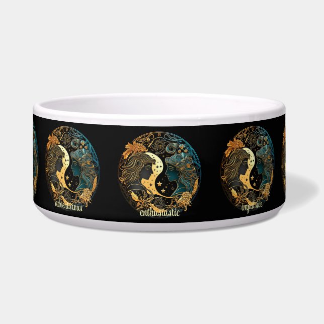 Comedero Crear su propio Gemini Celestial Gemini Zodiac (Frente)