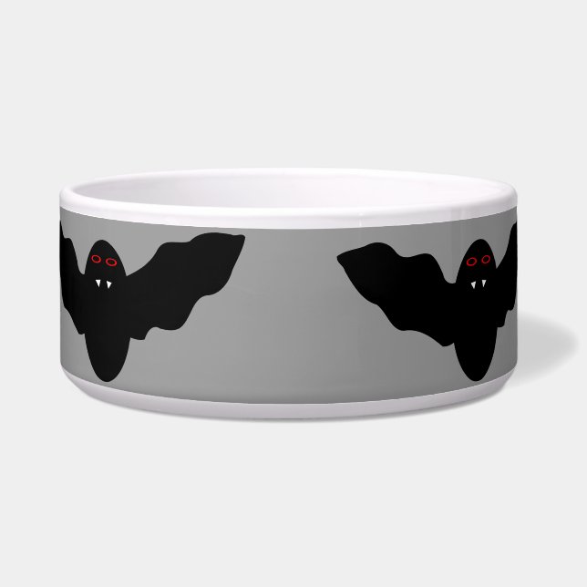 Comedero Creepy Bat Dog Bowl de vampiros de Halloween (Frente)