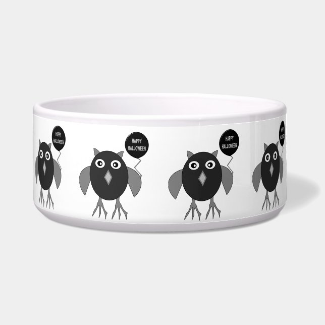 Comedero Creepy fiesta de HalloweenOwl (Frente)