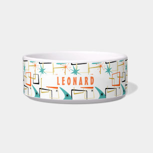 Comedero Cuadrados Funky de la Era Atómica de Mitad de Sigl