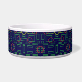 Comedero Cuadrados geométricos azules Cuencas cerámicas Taz