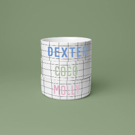 Comedero Cuadrícula geométrica moderna simple verde