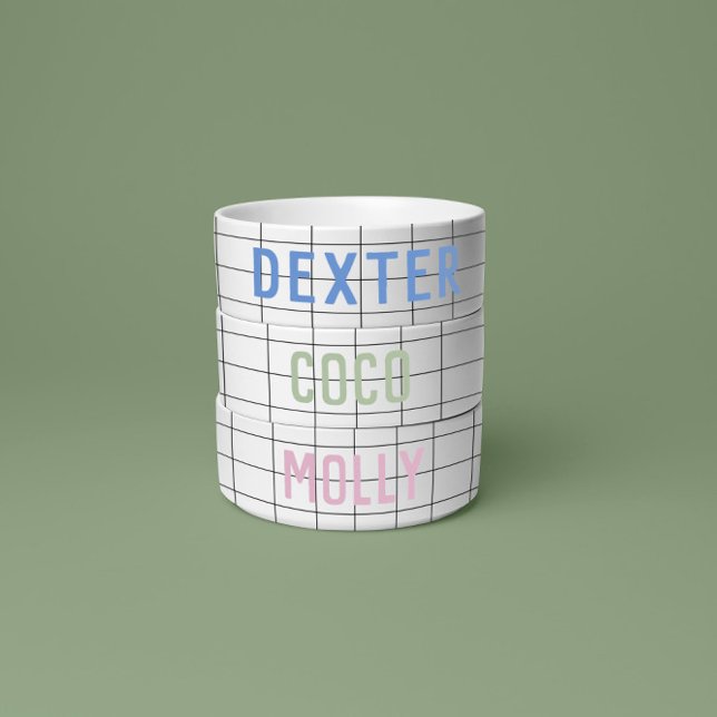 Comedero Cuadrícula geométrica moderna simple verde (Subido por el creador)