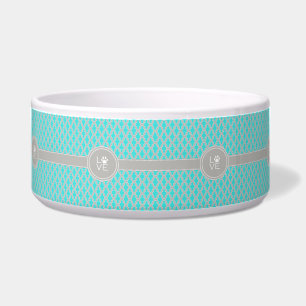 Comedero Cuatrefoil verde azulado Cachorro de amor Bowl