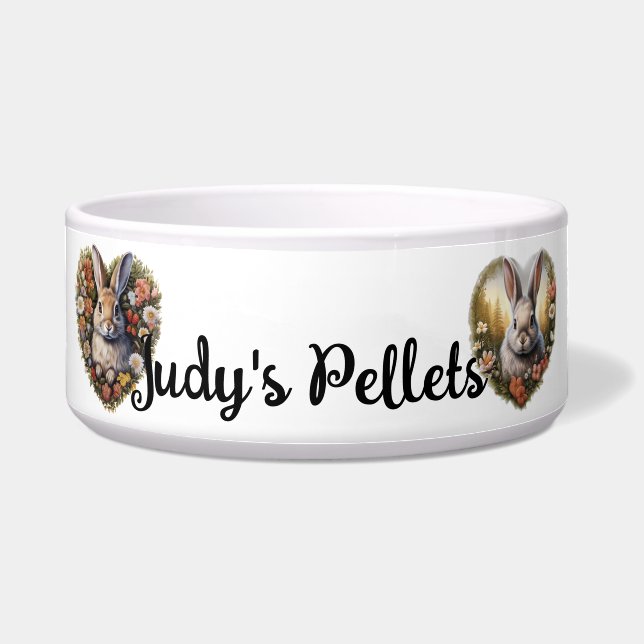 Comedero Cubeta de alimentación de conejos (Frente)