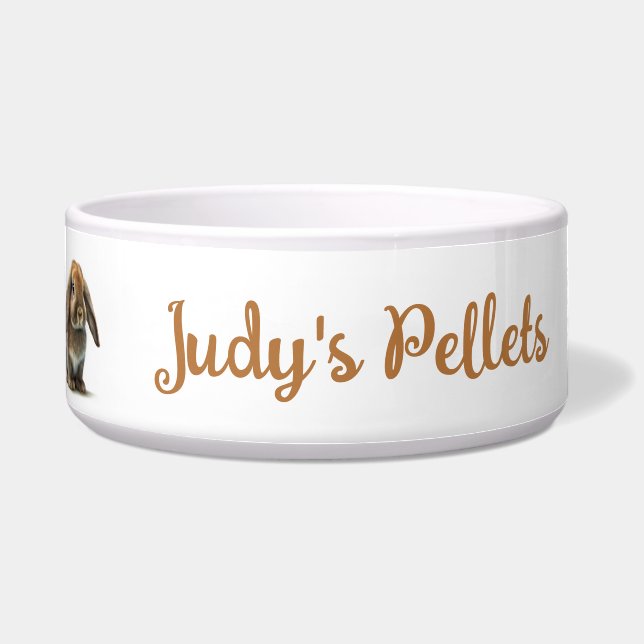 Comedero Cubeta de alimentación de conejos (Frente)