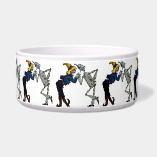 Comedero Cuello de miedo y Tin Man Pet Bowl