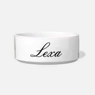 Comedero Cuero de gato Mascota personalizado Agua y comida