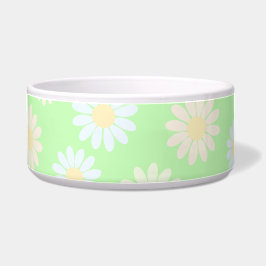 Comedero Cuidada acuarela colorido Daisy Pattern Green
