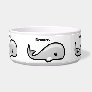Comedero Cuidado con el Personalizado de ballenas blancas