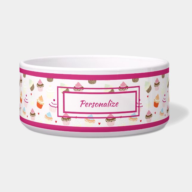 Comedero Cupcakes Cupcakes Pastel de postre Cat Dog (Frente)