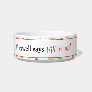 Comedero Curioso Perro diciendo patrón de trato